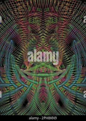 Komplexes, Vom Band-Tool Inspiriertes Design Für Fraktale Kunst Stockfoto