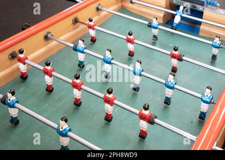 Fußballtisch Fußballspieler Tischspiel Stockfoto