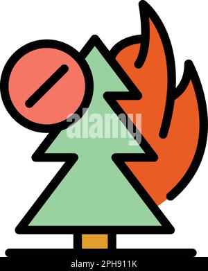 Symbol für gefährliches Lauffeuer. Umriss gefährliches Wildfire-Vektorsymbol für Webdesign isoliert auf weißem Hintergrund flach Stock Vektor