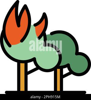 Symbol für trockene Bäume. Umriss Symbol für trockenen Vektor für Webdesign isoliert auf weißem Hintergrund flach Stock Vektor