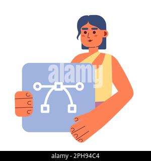 Webdesigner Job Flat Concept Vector Spot Illustration Stock Vektor