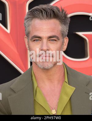 26. März 2023 - Westwood, Kalifornien - Chris Pine. Los Angeles Premiere of Paramount Pictures' „Dungeons and Dragons: Honor Better Thieves“ im Regency Village Theater. (Kreditbild: © Billy Bennight/AdMedia via ZUMA Press Wire) NUR REDAKTIONELLE VERWENDUNG! Nicht für den kommerziellen GEBRAUCH! Stockfoto