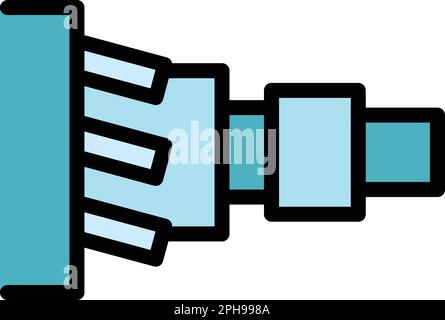Symbol für Kupplungssystem. Umriss des Kupplungssystems Vektorsymbol für Webdesign isoliert auf weißem Hintergrund, flach Stock Vektor