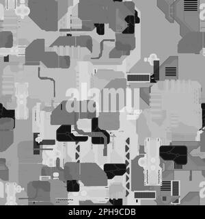 SCIFI-Verschiebungskarte für 3D-Textur Stockfoto