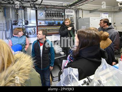 Kosetice, Tschechische Republik. 25. März 2023. Das meteorologische Observatorium Kosetice bietet als Teil des Weltmeteorologischen Tages in Kosetice, Tschechische Republik, am 25. März 2023 eine offene Tür. Kredit: Lubos Pavlicek/CTK Photo/Alamy Live News Stockfoto