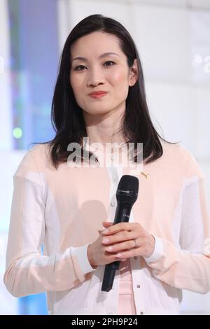 Tokio, Japan. 27. März 2023. Shizuka Arakawa Figur Skating : Trophäe der ISU-Weltmannschaft 2023 Pressekonferenz mit Repräsentanten der Japan-Präsentation in Tokio, Japan . Kredit: YUTAKA/AFLO SPORT/Alamy Live News Stockfoto
