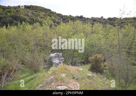 Griechenland, Thessalien, Larisa, Elassona Flampouro Village Old Watermill Area Stockfoto