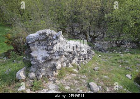Griechenland, Thessalien, Larisa, Elassona Flampouro Village Old Watermill Area Stockfoto