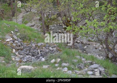 Griechenland, Thessalien, Larisa, Elassona Flampouro Village Old Watermill Area Stockfoto