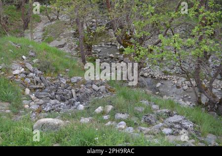 Griechenland, Thessalien, Larisa, Elassona Flampouro Village Old Watermill Area Stockfoto