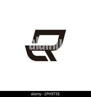 Letter cr einfache geometrische Linie Logo Vektor Stock Vektor