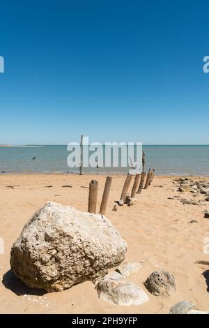 Oleron Island in Charente-Maritime, Frankreich. Der Strand von Fort Royer Stockfoto