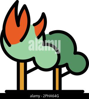 Symbol für trockene Bäume. Umriss Symbol für trockenen Vektor für Webdesign isoliert auf weißem Hintergrund flach Stock Vektor