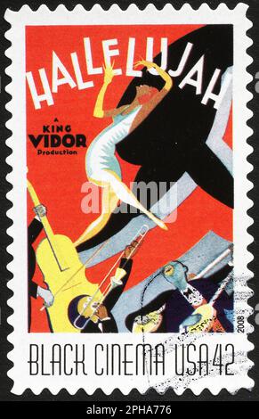 Poster des Films „Hallelujah“ auf amerikanischer Briefmarke Stockfoto