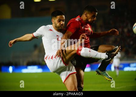 Rades, Tunis, Tunesien. 24. März 2023. Wajdi khechrida von tun während des Spiels Tunesien gegen Libyen am Freitag, den 24. März 2023 im Namen der Qualifikation des African Cup of Nations 2023 im Stadion Rades. (Kreditbild: © Chohei Mahjoub/ZUMA Press Wire) NUR REDAKTIONELLE VERWENDUNG! Nicht für den kommerziellen GEBRAUCH! Stockfoto