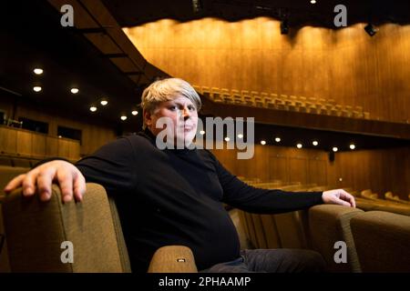 Berlin, Deutschland. 13. März 2023. Der russische Komponist Sergej Newski posiert am 13. März 2023 für ein Bild in Berlin. (Foto: Emmanuele Contini/NurPhoto) Kredit: NurPhoto SRL/Alamy Live News Stockfoto