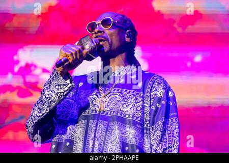 Berlin, Deutschland. 23. März 2023. Snoop Dogg veranstaltet am 23. März 2023 ein Konzert im Max-Schmeling-Halle in Berlin. (Foto: Emmanuele Contini/NurPhoto) Kredit: NurPhoto SRL/Alamy Live News Stockfoto