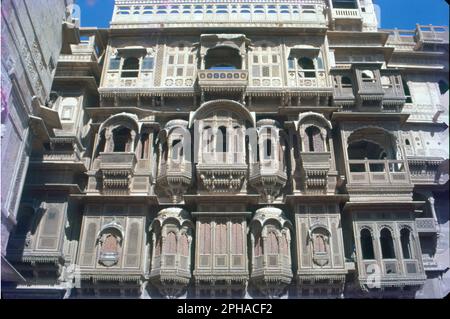 Shethon Ki Haveli, Jodhpur, Rajasthan, Indien Stockfoto