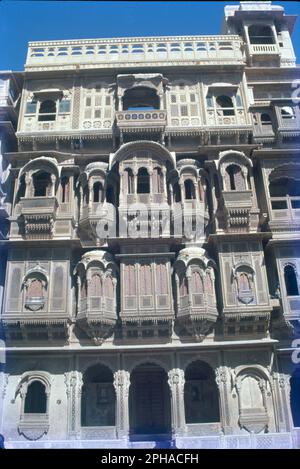 Shethon Ki Haveli, Jodhpur, Rajasthan, Indien Stockfoto