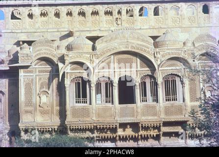 Zarukha & Windows von Rajasthan Palaces, Rajasthan, Indien Stockfoto