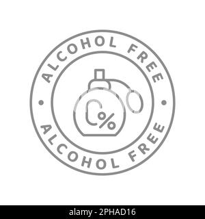 Alkoholfreies Vektorsymbol. Zutaten Etikett Abzeichen, kein Alkohol. Stock Vektor
