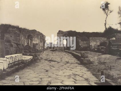 Pompeji, Pompejus Lane, Grabmal von Mamia - ca. 1853 km - Firmin-Eugène Le Dien - MET Stockfoto