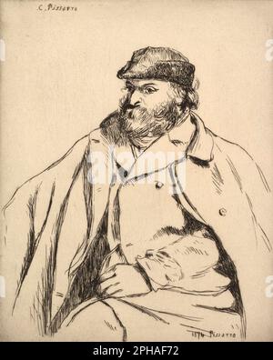 Porträt von Paul Cézanne 1874 - Camille Pissarro - MET Stockfoto