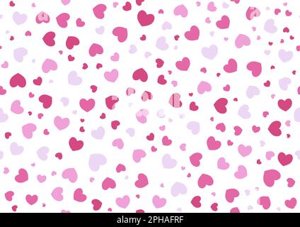 Nahtloses Muster mit farbigen Herzen. Vorlage für Texturen, Textilien, Hintergrundbilder, Banner, Einladungen und einfache Hintergründe. Layout für Abdeckung, Pfosten Stock Vektor