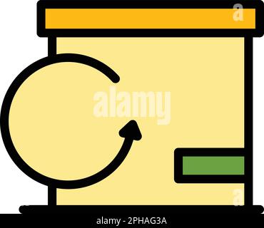 Symbol für Produktrückgabe. Modellstruktur Produktsymbol für Webdesign zurückgeben, isoliert auf weißer Hintergrundfarbe Stock Vektor