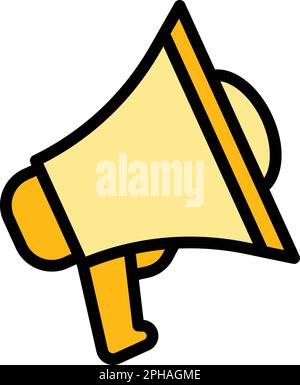 Symbol für Werbung. Gliederung Anzeigenvektorsymbol für Webdesign isoliert auf weißem Hintergrund, flach Stock Vektor