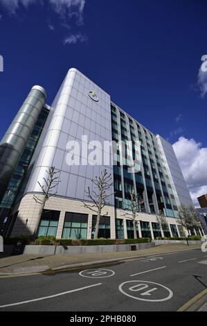 Global Switch House, London Data Centre Campus, Musmeg Lane, East London, Großbritannien Stockfoto