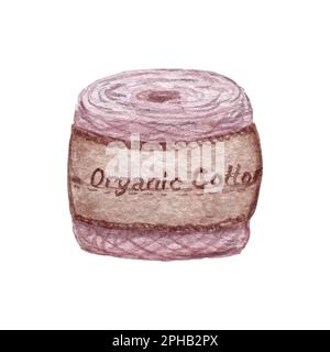 Aquarelle Garnknäuel zum Stricken Stockfoto
