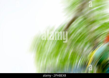 Abstrakter grüner Hintergrund mit dynamischer Formzusammensetzung. Stockfoto
