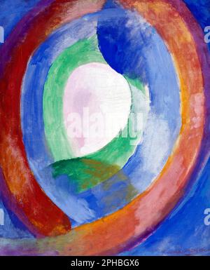 Formes Circulaires; Lune No. 1 des französischen Künstlers Robert Delaunay (1885-1941), Oil n Canvas, 1913 Stockfoto