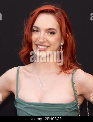 26. März 2023 - Westwood, Kalifornien - Brie Solo. Los Angeles Premiere of Paramount Pictures' „Dungeons and Dragons: Honor Better Thieves“ im Regency Village Theater. (Kreditbild: © Billy Bennight/AdMedia via ZUMA Press Wire) NUR REDAKTIONELLE VERWENDUNG! Nicht für den kommerziellen GEBRAUCH! Stockfoto