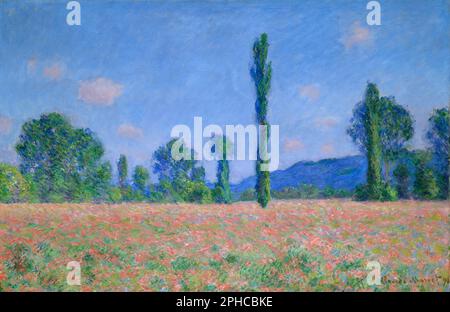 Poppy Field (Giverny). Claude Monet. 1890-1891. Stockfoto