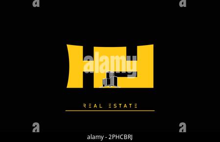 Immobilienbriefe Initialen Monogramm Logo HY , YH Stock Vektor