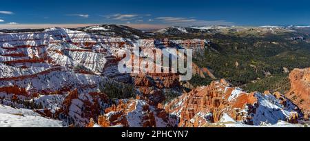 Cedar Breaks National Monument im Winter, Utah Stockfoto