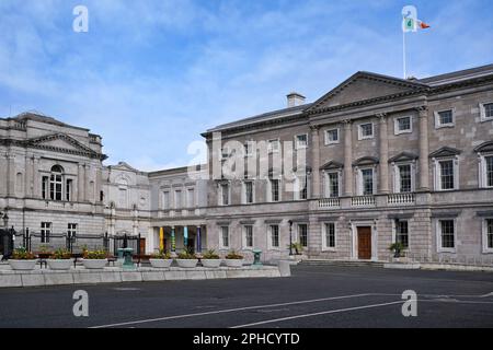 Leinster House, das Gebäude des irischen Parlaments Stockfoto