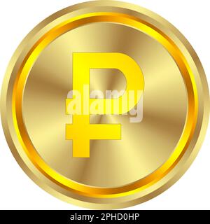 Goldmünzen-Währung, realistisches und luxuriöses Goldmünzen-Schatzkonzept. 3D-Vektordarstellung Stock Vektor