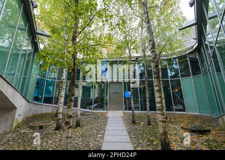 Vabamu Museum of Occupations and Freedom in Tallinn, Estland. Museum für estnische Geschichte, das über die Besetzungen des Landes informiert, genannt Vabamu. Stockfoto