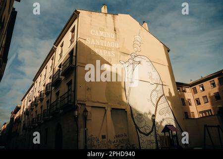 Logrono. Rioja, Spanien - Mai 2022 Hauptstraßen der Stadt. Hochwertiges Foto Stockfoto
