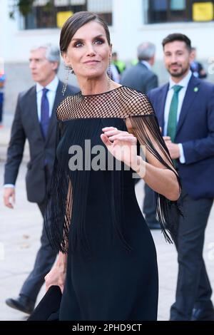 Cadiz, Andalusien, Spanien. 27. März 2023. KÖNIGIN LETIZIA von Spanien besucht das Konzert „Tempo de Luz“ im Gran Teatro Falla in Cadiz, Spanien. (Kreditbild: © Jack Abuin/ZUMA Press Wire) NUR REDAKTIONELLE VERWENDUNG! Nicht für den kommerziellen GEBRAUCH! Stockfoto