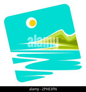 Berge Landschaft isolierte Symbole Corporate Identity Vorlage Vektor Stock Vektor