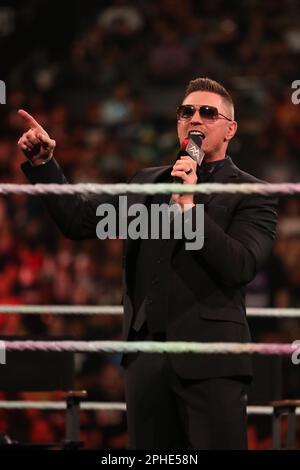 Phoenix, Arizona, USA. 27. März 2023. PHOENIX, ARIZONA - 27. MÄRZ: The Miz während WWE WrestleMania RAW im Footprint Center am 27. März 2023 in Phoenix, Arizona, USA. (Kreditbild: © Alejandro Salazar/PX Imagens via ZUMA Press Wire) NUR REDAKTIONELLE VERWENDUNG! Nicht für den kommerziellen GEBRAUCH! Kredit: ZUMA Press, Inc./Alamy Live News Stockfoto