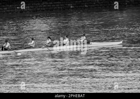 Oxford Cambridge Bootsrennen 2023 Stockfoto