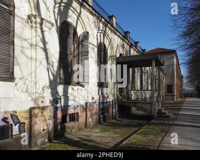 COLLEGNO, ITALIEN - CIRCA JANUAR 2023: La Certosa ehemaliges Kloster und Nervenklinik Stockfoto