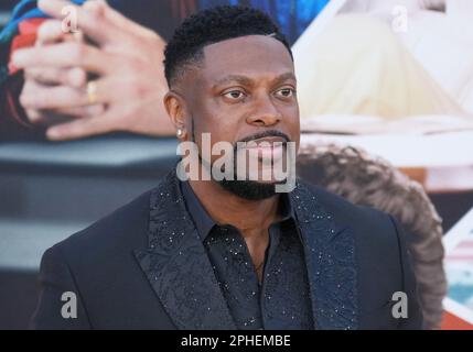 Los Angeles, USA. 27. März 2023. Chris Tucker trifft am Montag, den 27. März 2023, im Regency Village Theater in Westwood, Kalifornien, bei DER AIR World Premiere der Amazon Studios ein. (Foto: Sthanlee B. Mirador/Sipa USA) Guthaben: SIPA USA/Alamy Live News Stockfoto