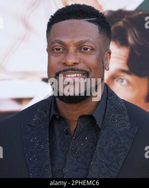 Los Angeles, USA. 27. März 2023. Chris Tucker trifft am Montag, den 27. März 2023, im Regency Village Theater in Westwood, Kalifornien, bei DER AIR World Premiere der Amazon Studios ein. (Foto: Sthanlee B. Mirador/Sipa USA) Guthaben: SIPA USA/Alamy Live News Stockfoto