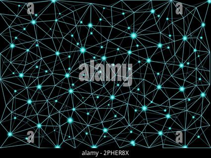 Abstrakte geometrische Hintergrund mit Linien und Punkten. Stockfoto